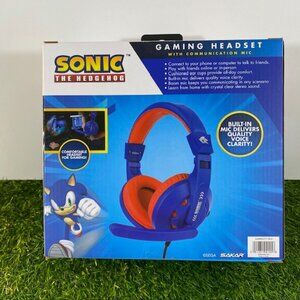 Brand New Kid Sonic The Hedgehog Gaming Headset with Communication Mic Blue Red